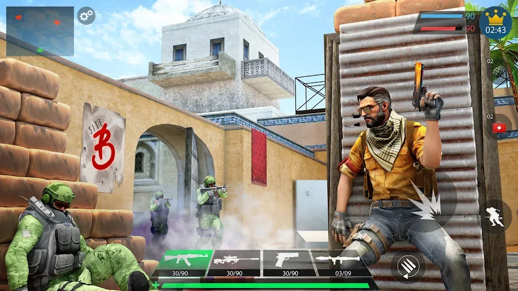 Commando Gun Shooting Games 3D — Взломанная версия (Безлимитные патроны и здоровье) — скриншот 3