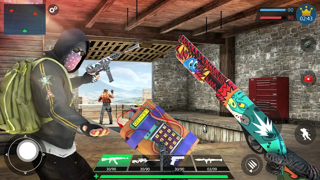 Commando Gun Shooting Games 3D — Взломанная версия (Безлимитные патроны и здоровье) — скриншот 5