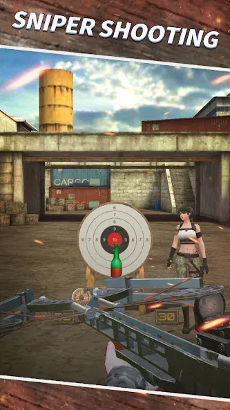 Sniper Shooting : 3D Gun Game MOD APK на Android — Безлимитные деньги и оружие — скриншот 2 Sniper Shooting : 3D Gun Game MOD APK на Android — Безлимитные деньги и оружие — скриншот 2
