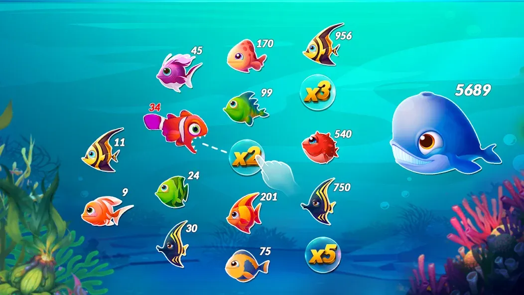 Big Eat Fish Games Shark Games (Мод Безлимитные деньги и усиленная акула) — скриншот 3 Big Eat Fish Games Shark Games (Мод Безлимитные деньги и усиленная акула) — скриншот 3