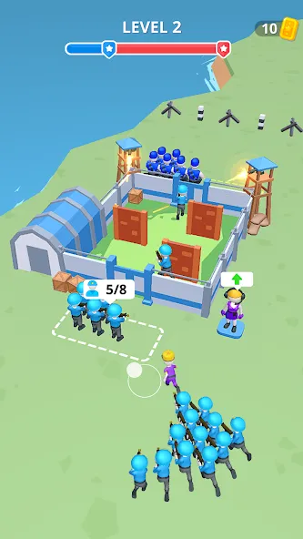 Скачать Army War Camp—Battle Game — Модификация Безлимитные ресурсы и усиленная армия — скриншот 2