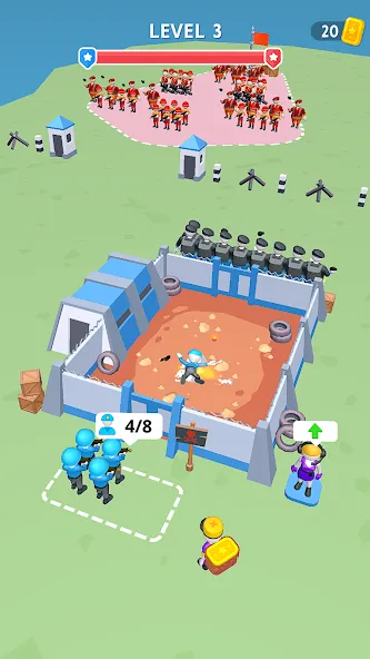 Скачать Army War Camp—Battle Game — Модификация Безлимитные ресурсы и усиленная армия — скриншот 3
