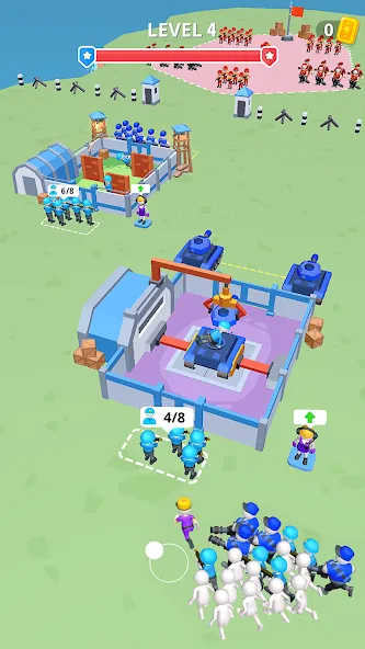 Скачать Army War Camp—Battle Game — Модификация Безлимитные ресурсы и усиленная армия — скриншот 4