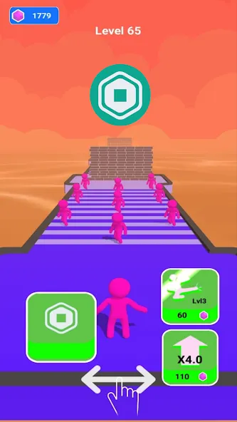 Скачать Robux Loto Run MOD APK — Много робуксов и бонусных уровней — скриншот 1