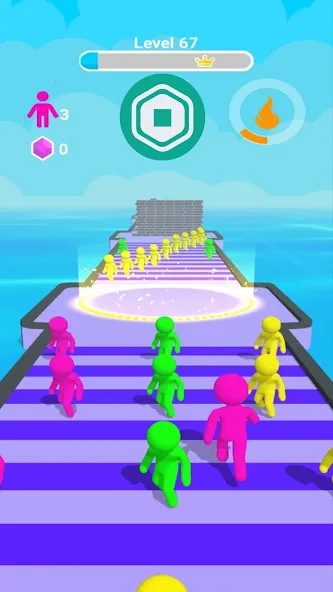 Скачать Robux Loto Run MOD APK — Много робуксов и бонусных уровней — скриншот 3