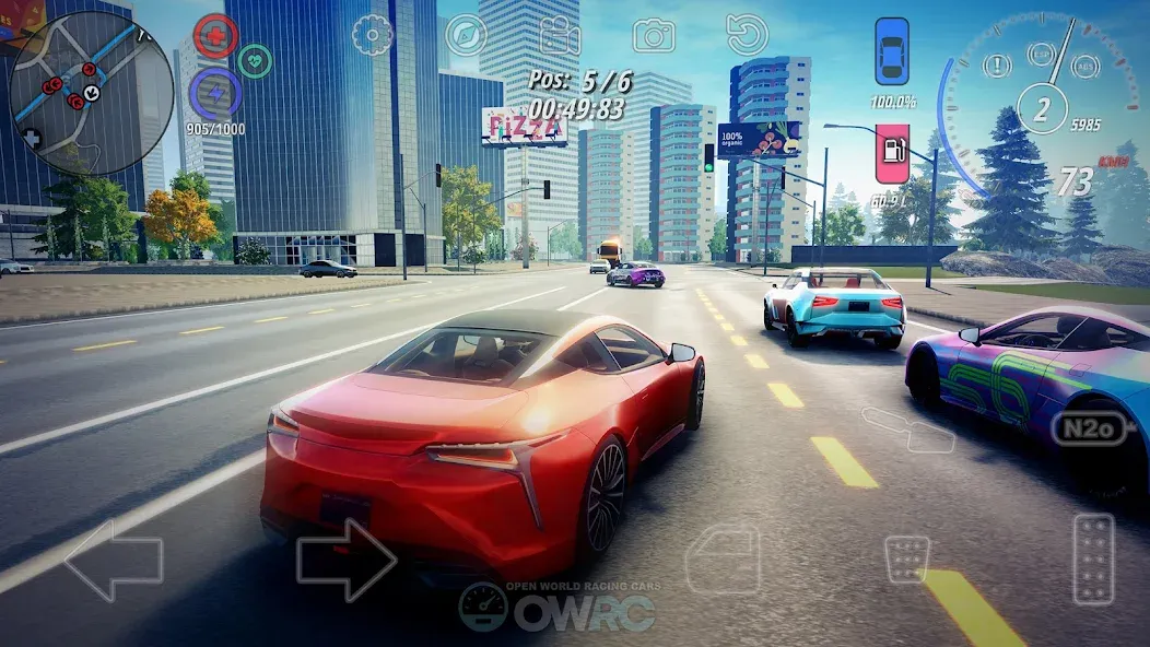 OWRC: Open World Racing Cars на Андроид — Мод Безлимитные деньги и топливо — скриншот 1