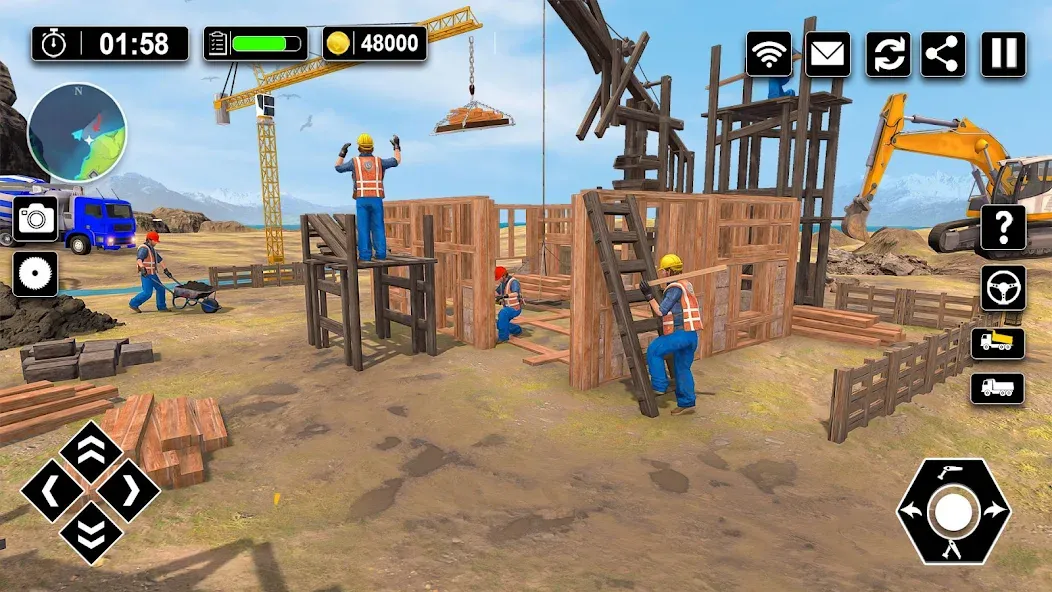 Скачать Wood House Construction Game MOD APK — Все материалы и ресурсы доступны — скриншот 2