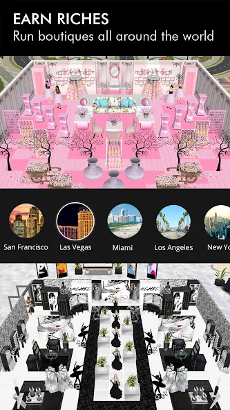 Fashion Empire - Dressup Sim на Андроид — Мод Безлимитные деньги и все наряды — скриншот 5