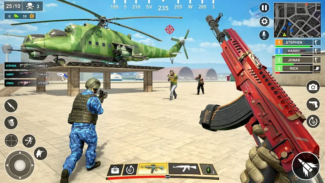 Anti Terrorist Shooting Game на Андроид — Мод Безлимитные патроны и здоровье — скриншот 2