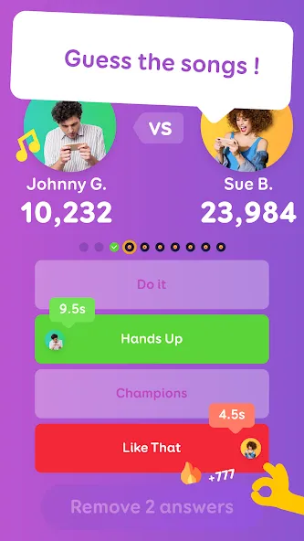 SongPop® - Guess The Song на Андроид — Мод Безлимитные подсказки и песни — скриншот 1