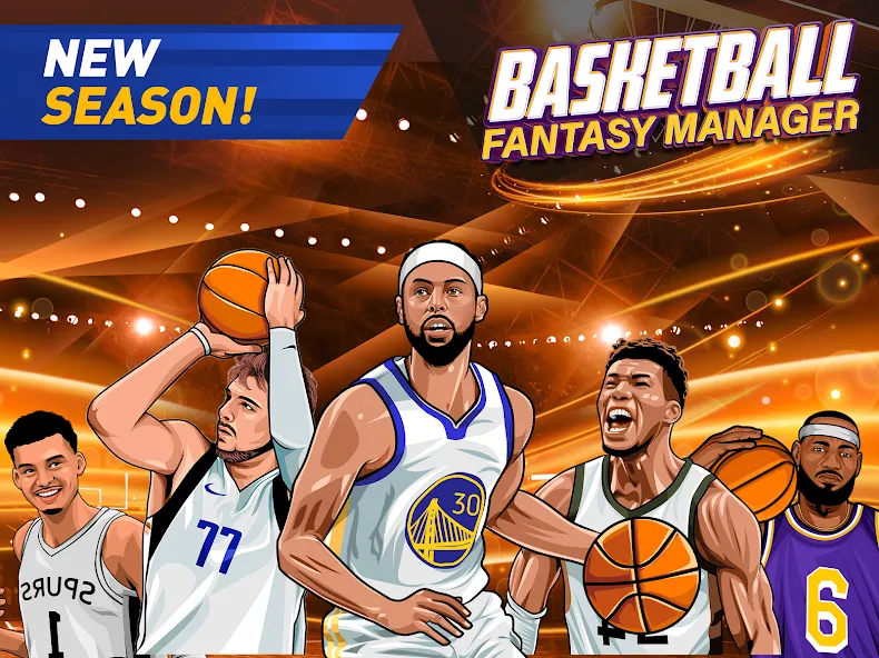 Скачать взлом Basketball Fantasy Manager NBA на Андроид — Безлимитные деньги и игроки — скриншот 1 Скачать взлом Basketball Fantasy Manager NBA на Андроид — Безлимитные деньги и игроки — скриншот 1