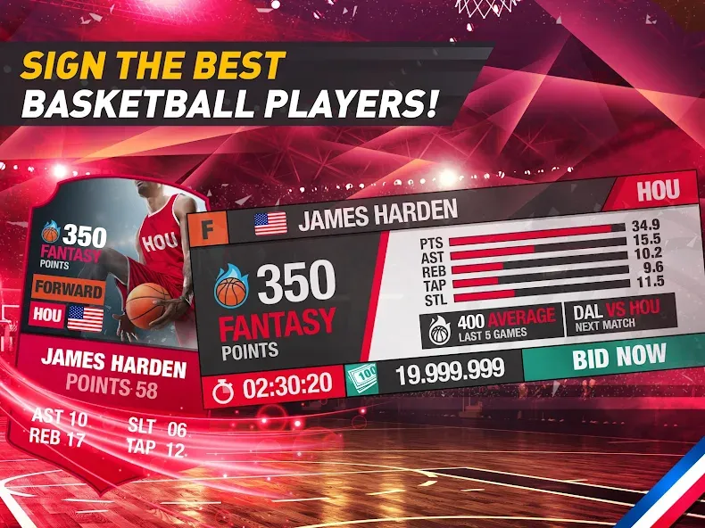 Скачать взлом Basketball Fantasy Manager NBA на Андроид — Безлимитные деньги и игроки — скриншот 5 Скачать взлом Basketball Fantasy Manager NBA на Андроид — Безлимитные деньги и игроки — скриншот 5