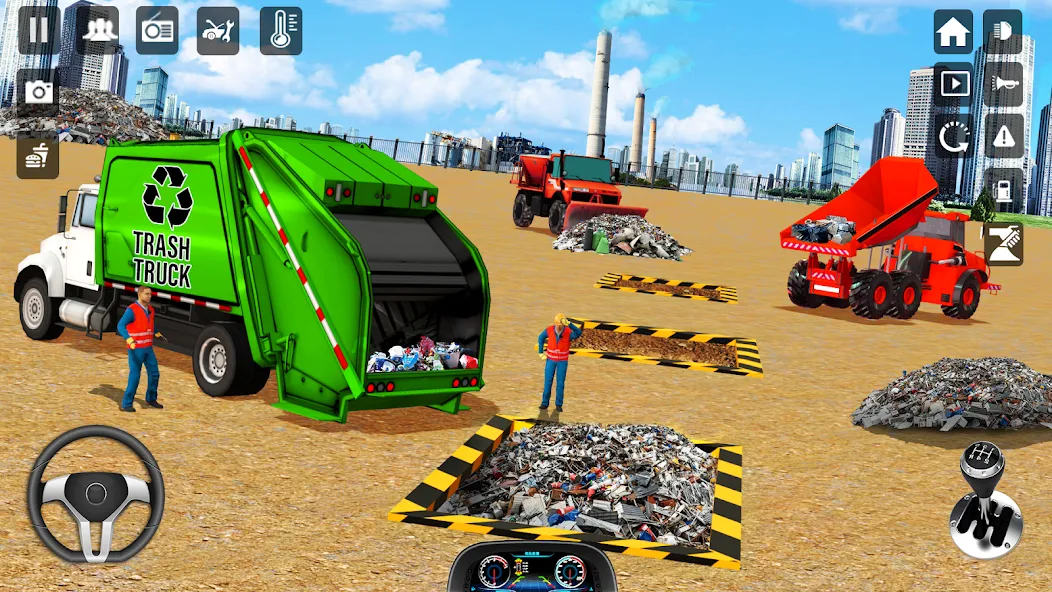 Скачать Trash Truck Games Simulator 3D с модом — Безлимитные деньги и всё открыто — скриншот 3
