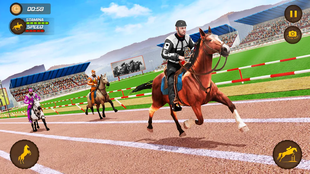 Взломанная Horse Racing Game: Horse Games на Андроид — Безлимитные деньги и быстрые лошади — скриншот 4