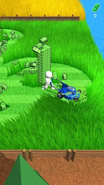Stone Grass: Mowing Simulator Mod APK Безлимитные деньги и улучшения — Скачать на Андроид — скриншот 2
