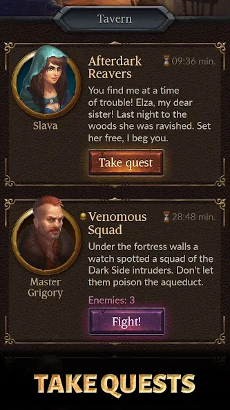 Скачать Age of Revenge: Turn Based RPG — Модификация Безлимитные деньги и ресурсы — скриншот 4
