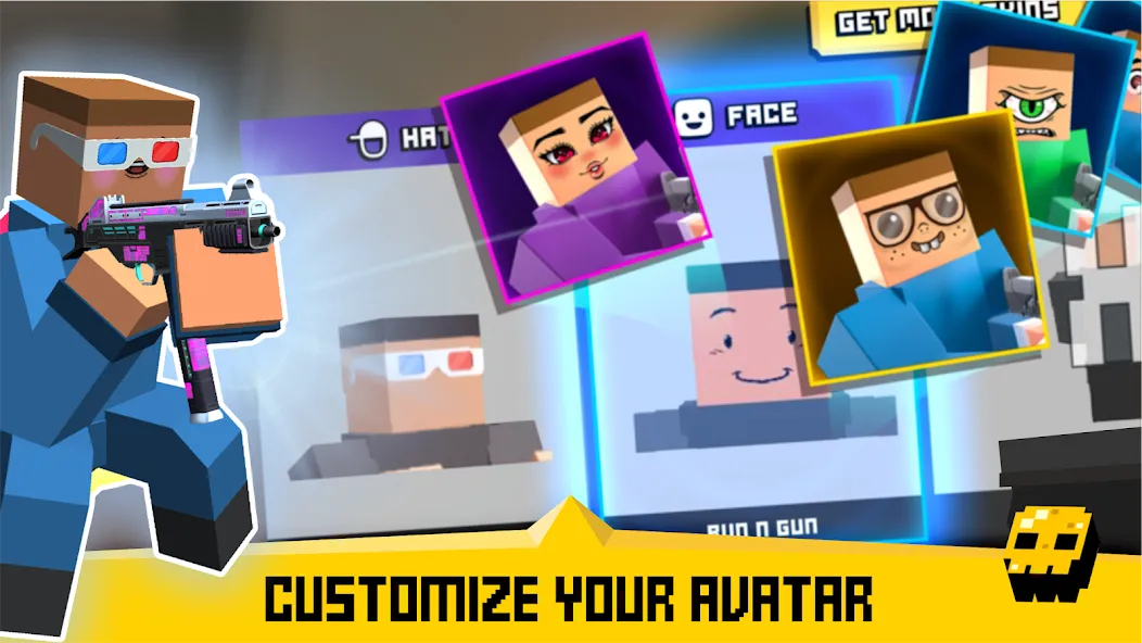 Скачать Krunker FRVR - Multiplayer FPS MOD APK — Много игроков и все оружие — скриншот 2