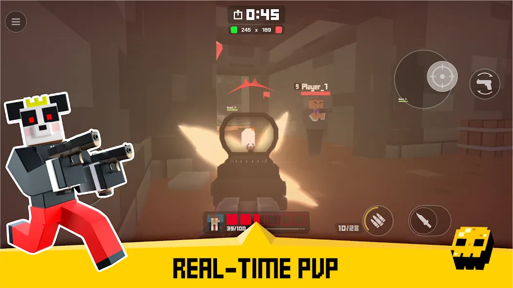 Скачать Krunker FRVR - Multiplayer FPS MOD APK — Много игроков и все оружие — скриншот 3