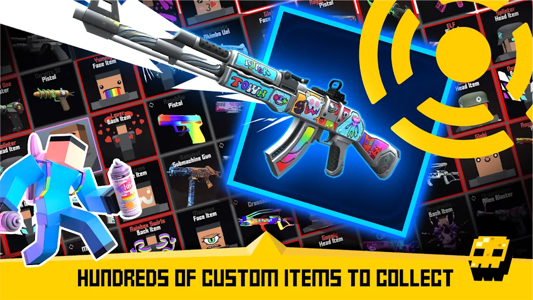 Скачать Krunker FRVR - Multiplayer FPS MOD APK — Много игроков и все оружие — скриншот 4