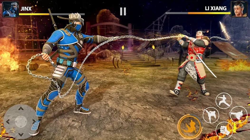 Взломанная Ninja Clash: Karate Fighters на Андроид — Безлимитные деньги и энергия — скриншот 2