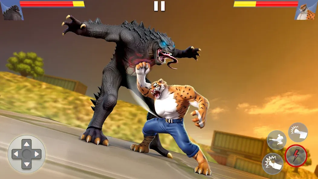 Скачать взломанную Kung Fu Animal: Fighting Games — Безлимитные деньги и открыты все бойцы — скриншот 1