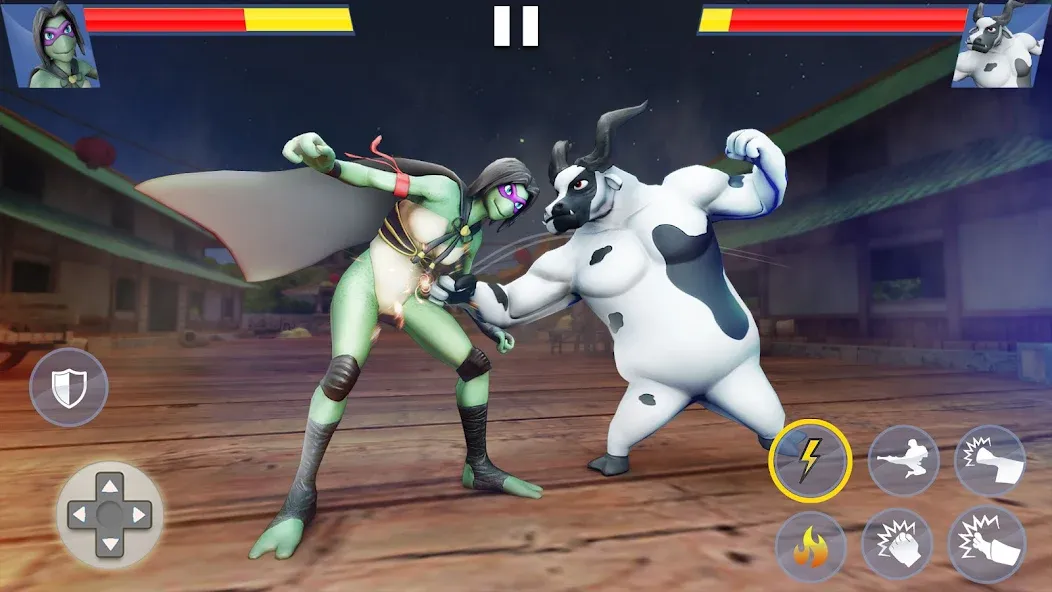 Скачать взломанную Kung Fu Animal: Fighting Games — Безлимитные деньги и открыты все бойцы — скриншот 3