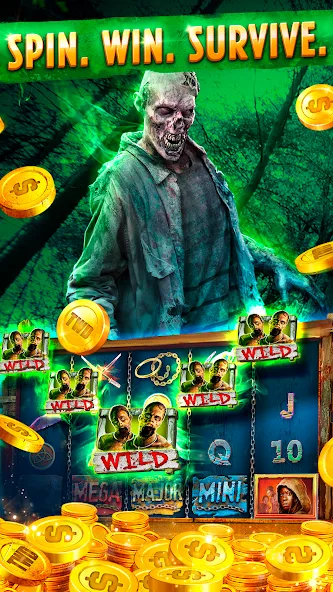 The Walking Dead Casino Slots — Мод: Безлимитные монеты и бонусы — скриншот 3