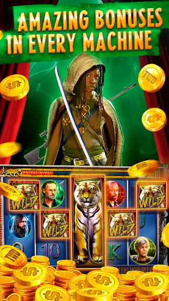 The Walking Dead Casino Slots — Мод: Безлимитные монеты и бонусы — скриншот 4