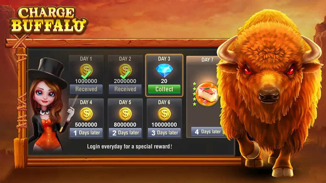Charge Buffalo Slot-TaDa Games MOD APK — Безлимитные монеты и бонусы — скриншот 3 Charge Buffalo Slot-TaDa Games MOD APK — Безлимитные монеты и бонусы — скриншот 3