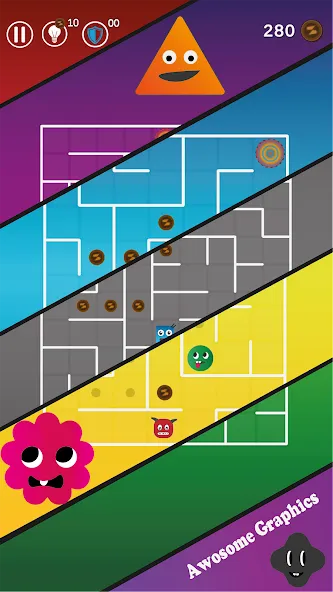 Maze Legend : A Cute Maze Game MOD APK — Безлимитные подсказки и все уровни — скриншот 2