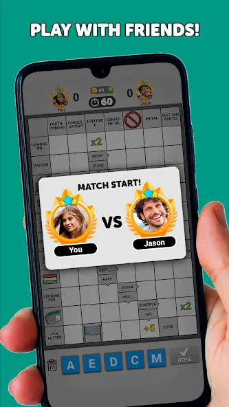 Wordgrams - Crossword & Puzzle MOD APK на Android — Безлимитные подсказки и жизни — скриншот 4