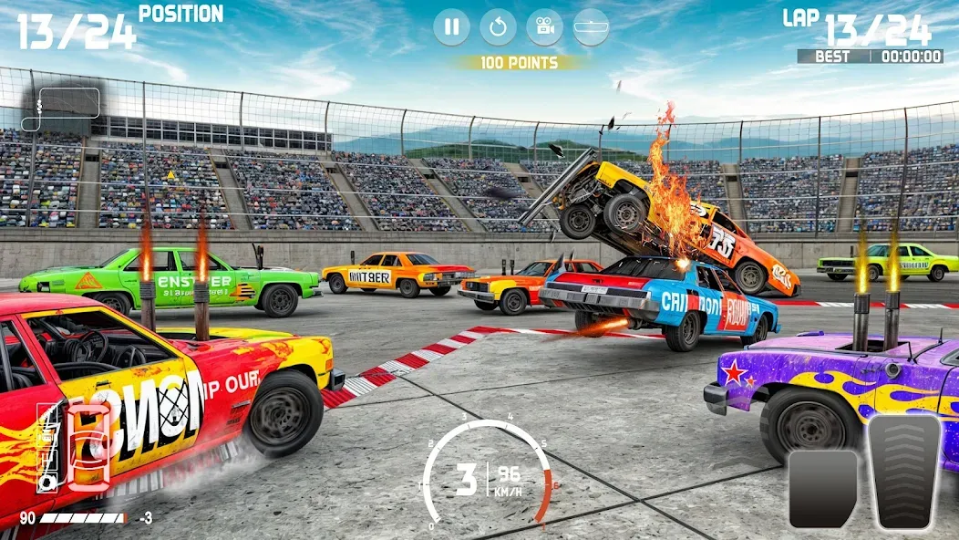Demolition Derby: Car Games MOD — Безлимитные деньги и топливо на Андроид — скриншот 4