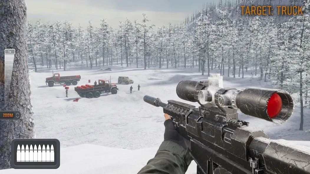 Sniper 3D：Gun Shooting Games — Взломанная версия (Безлимитные деньги и оружие) — скриншот 1