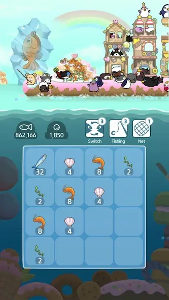 Взломанная 2048 Penguin Island на Андроид — Без рекламы и много денег — скриншот 2