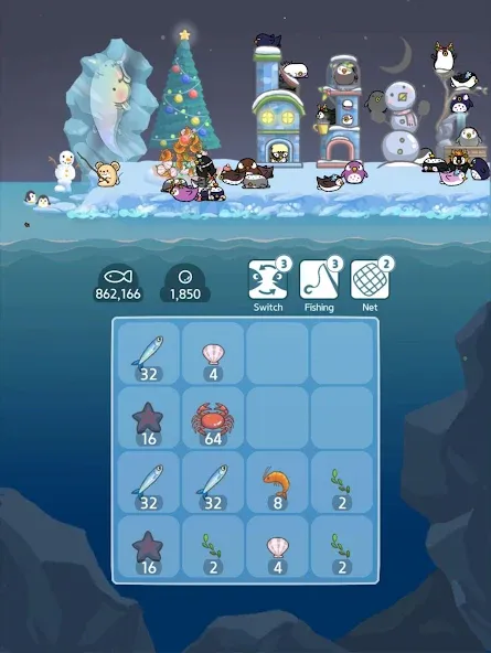 Взломанная 2048 Penguin Island на Андроид — Без рекламы и много денег — скриншот 3