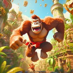 Скачать Monkey jungle run kong gorilla — Модификация Безлимитные монеты и жизни