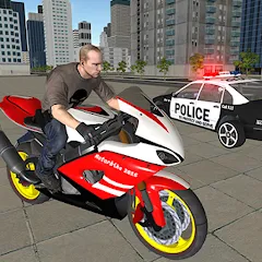 Взломанная Bike Driving: Police Chase на Андроид — Безлимитные деньги и топливо