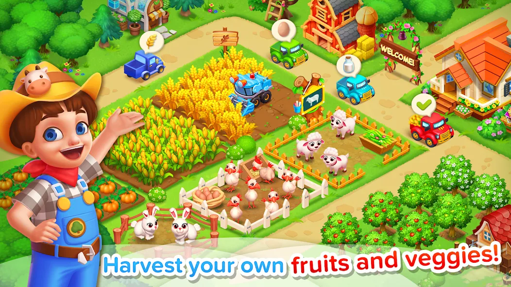 Скачать Family Farm Seaside — Последняя версия (Безлимитные монеты и ресурсы) — скриншот 1