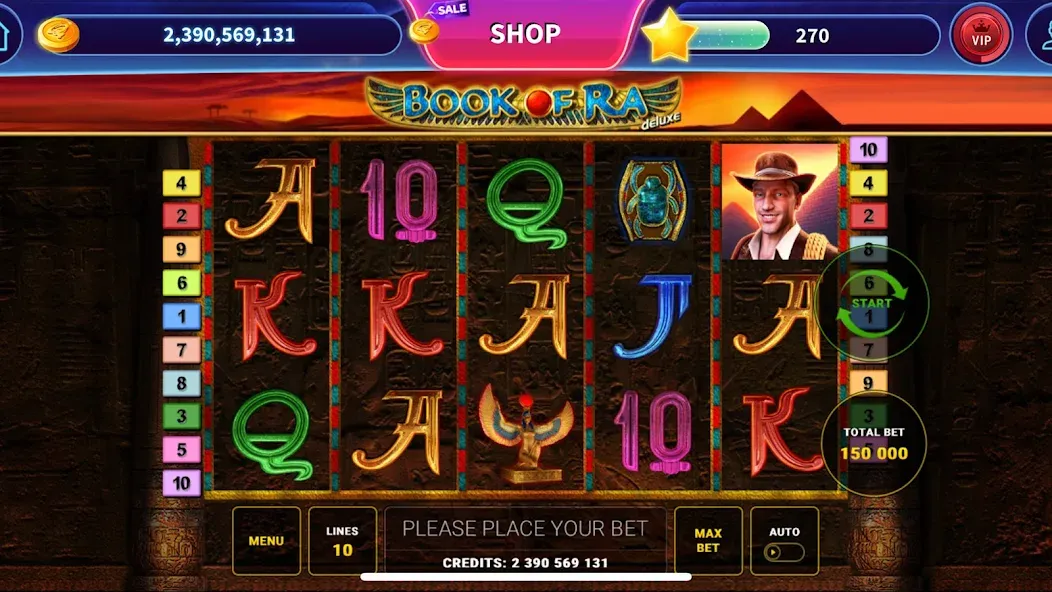 Book of Ra™ Deluxe Slot (Мод Безлимитные монеты и бонусы) — скриншот 1