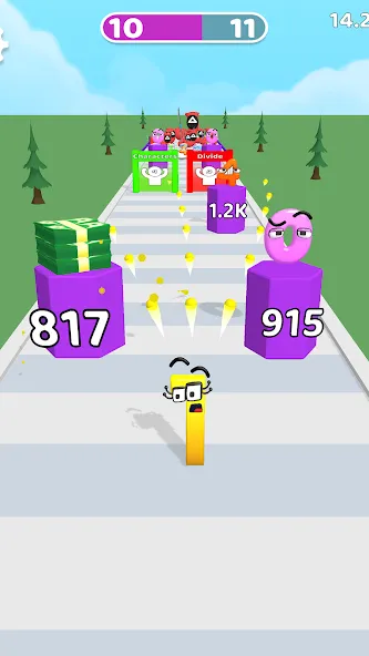 Merge Number Run (Мод Безлимитные деньги и все уровни) — скриншот 5