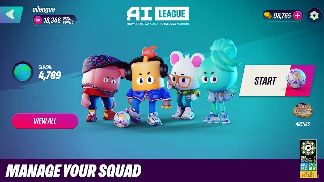 Взлом FIFA World Cup AI League — Безлимитные монеты и энергия — скриншот 2