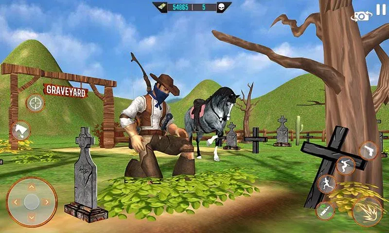 West Cowboy Shooting Games 3D на Андроид — Мод Безлимитные деньги и боеприпасы — скриншот 4