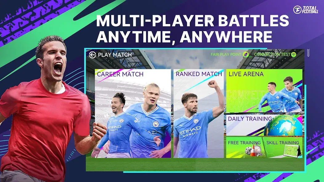 Total Football — Взломанная версия (Безлимитные монеты и все игроки открыты) — скриншот 5