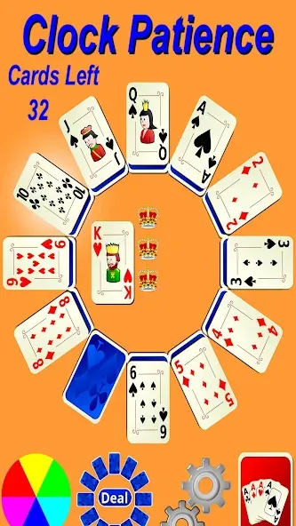 Взлом Clock Patience Solitaire — Подсказки и безлимитные ходы — скриншот 2
