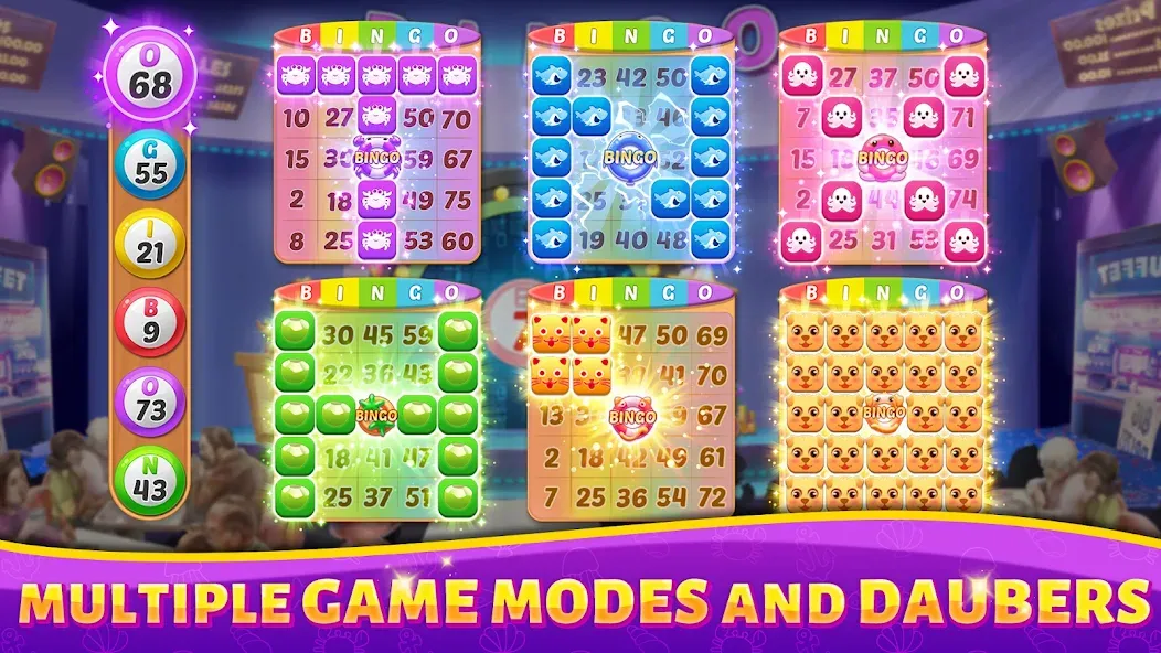 Bingo Rush - Club Bingo Games — Безлимитные монеты и бонусы — скриншот 2 Bingo Rush - Club Bingo Games — Безлимитные монеты и бонусы — скриншот 2