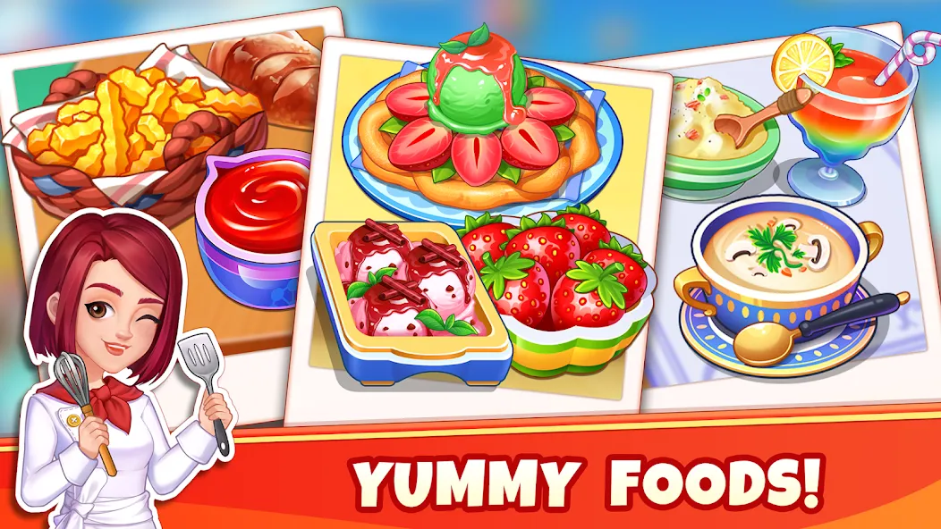 Скачать Cooking Wonder-Restaurant Game — Модификация Безлимитные монеты и алмазы — скриншот 1