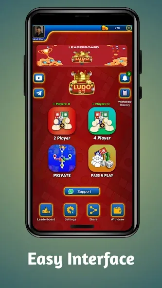 Ludo RJ - Play Ludo And Win на Андроид — Мод Бесконечные монеты и быстрые победы — скриншот 1