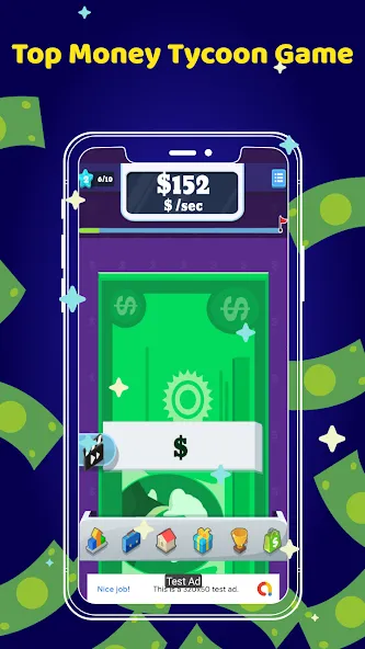Скачать Money Clicker Game -Money Rain на Андроид — Безлимитные деньги и бустеры — скриншот 5