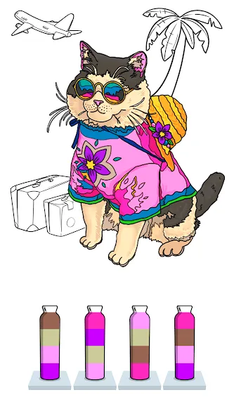 Sort Paint: Water Sort Puzzle — Мод: Безлимитные ходы и подсказки — скриншот 3