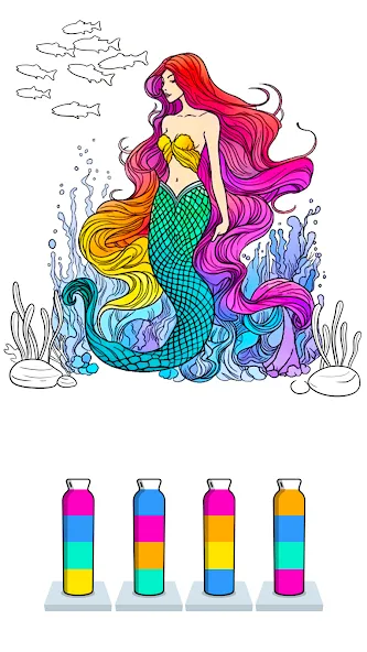 Sort Paint: Water Sort Puzzle — Мод: Безлимитные ходы и подсказки — скриншот 5
